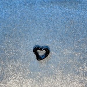 Tiffany & Co. mini open heart charm in black onyx